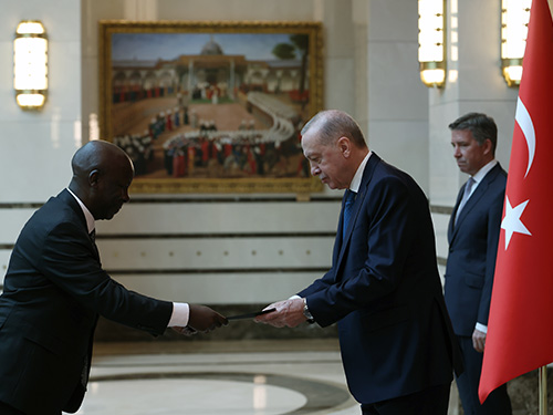 Kenyan ambassador presents his credentials to President Erdoğan
